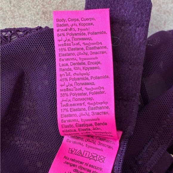 La Senza Plum Lace Lingerie Bodysuit - Picture 7 of 11